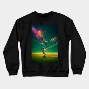 Astronaut play soccer in space Crewneck Sweatshirt